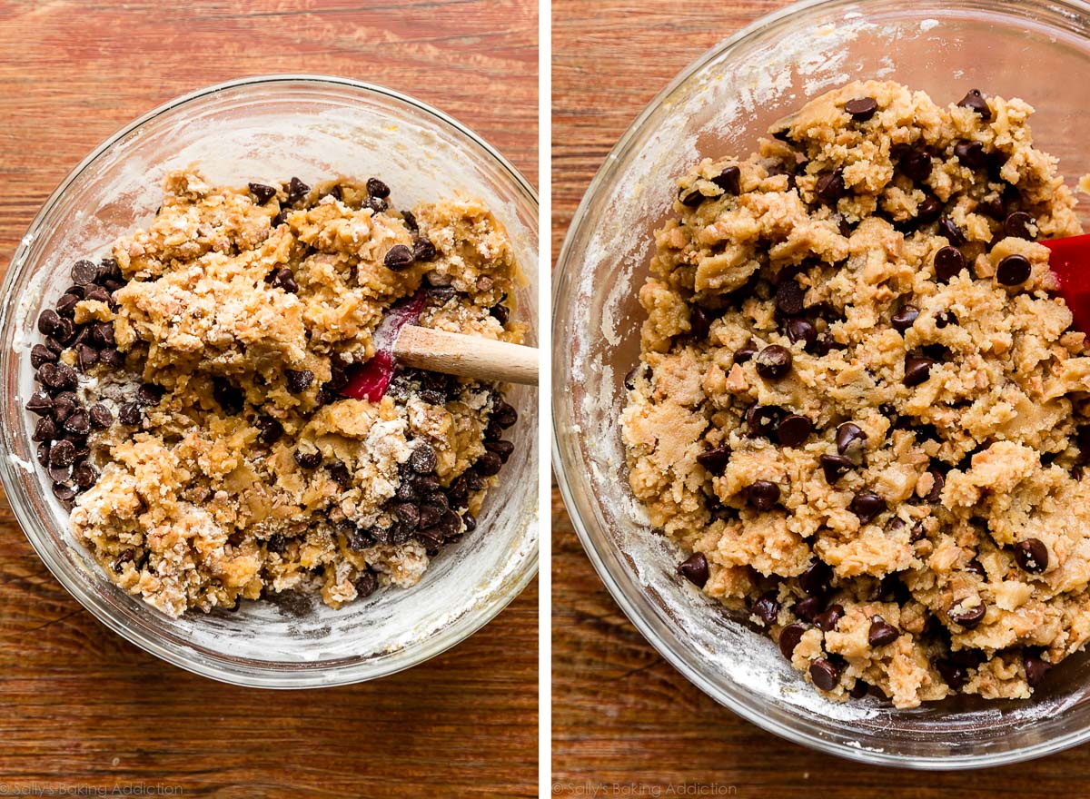 toffee and chocolate chip cookie dough