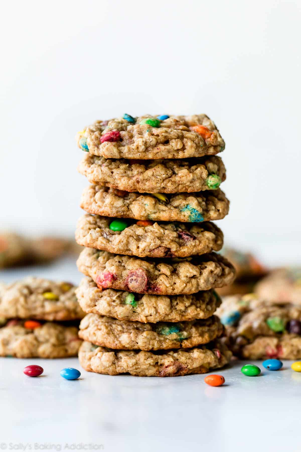 stack of oatmeal cookies