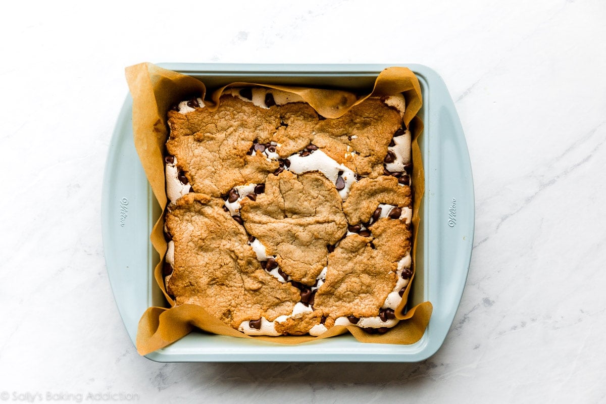 s'mores bars after baking