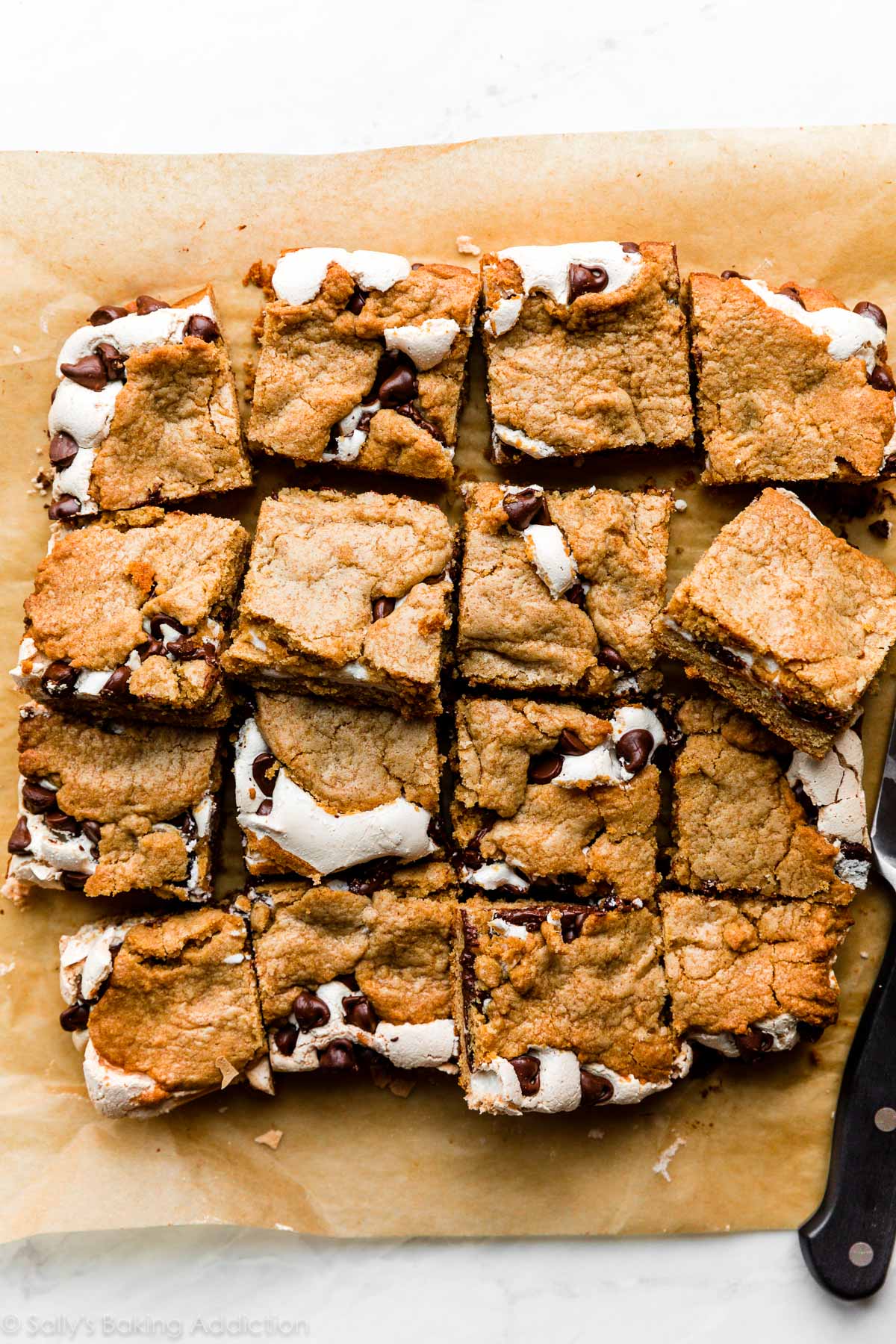 s'mores cookie bars