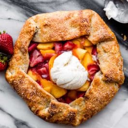 strawberry peach galette