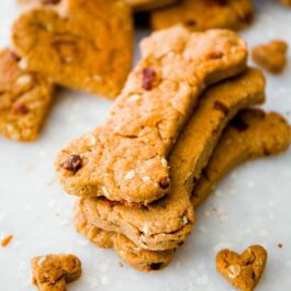 peanut butter bacon dog treats shaped like bones