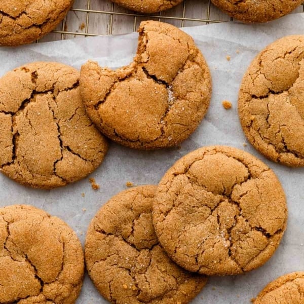 chewy brown sugar crinkle cookies.
