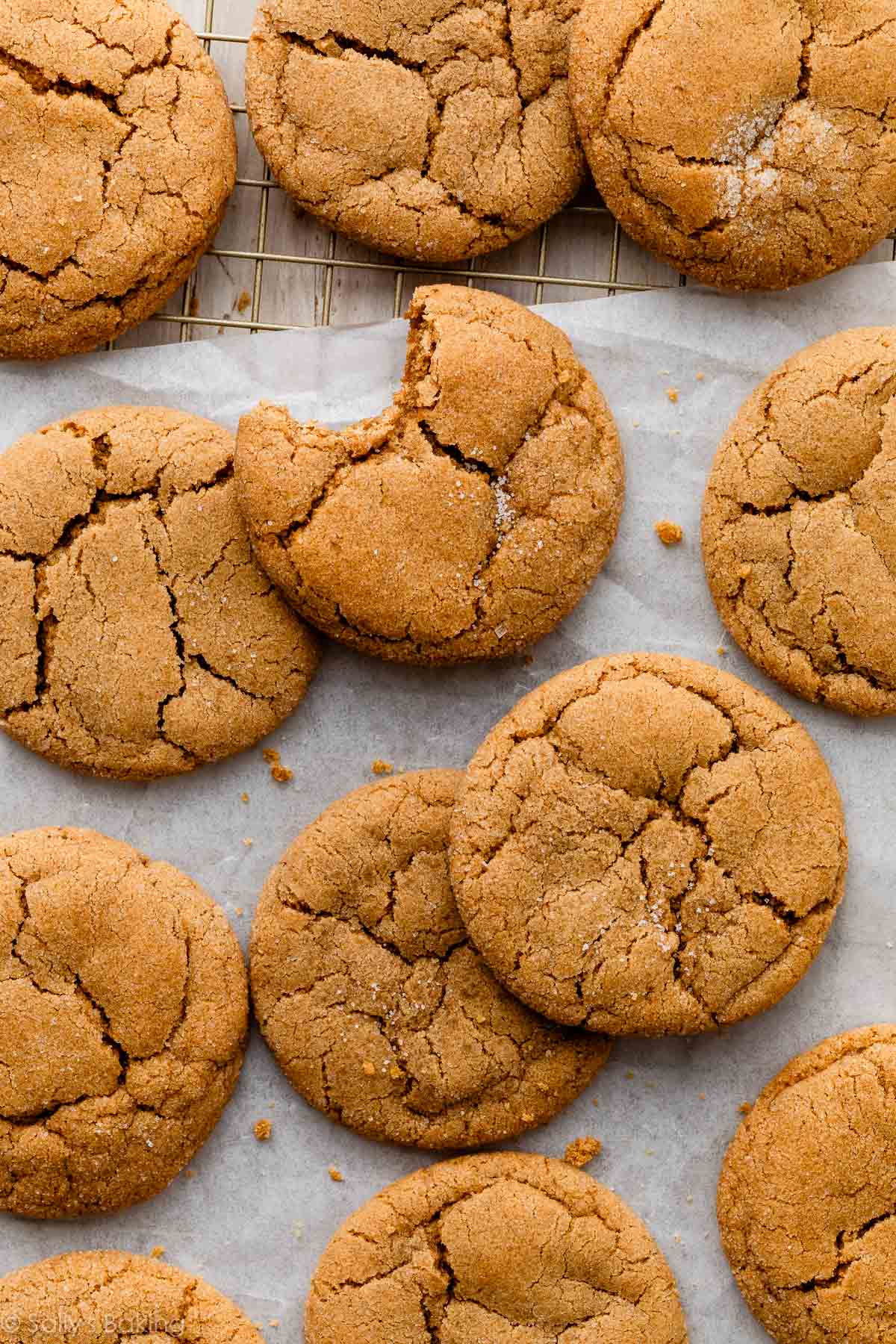 chewy brown sugar crinkle cookies.