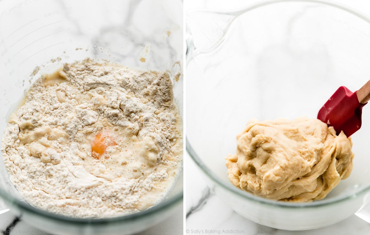 dough in mixing bowl