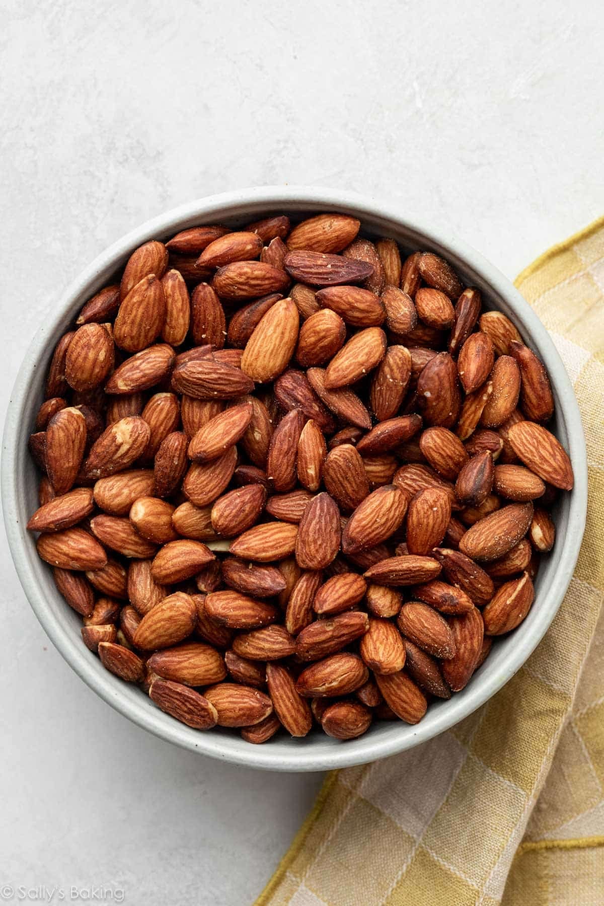 almonds in a bowl.