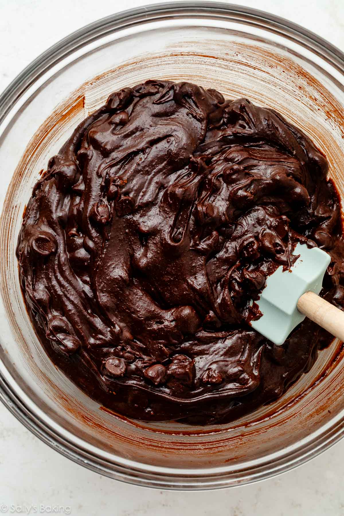 batter in glass bowl.