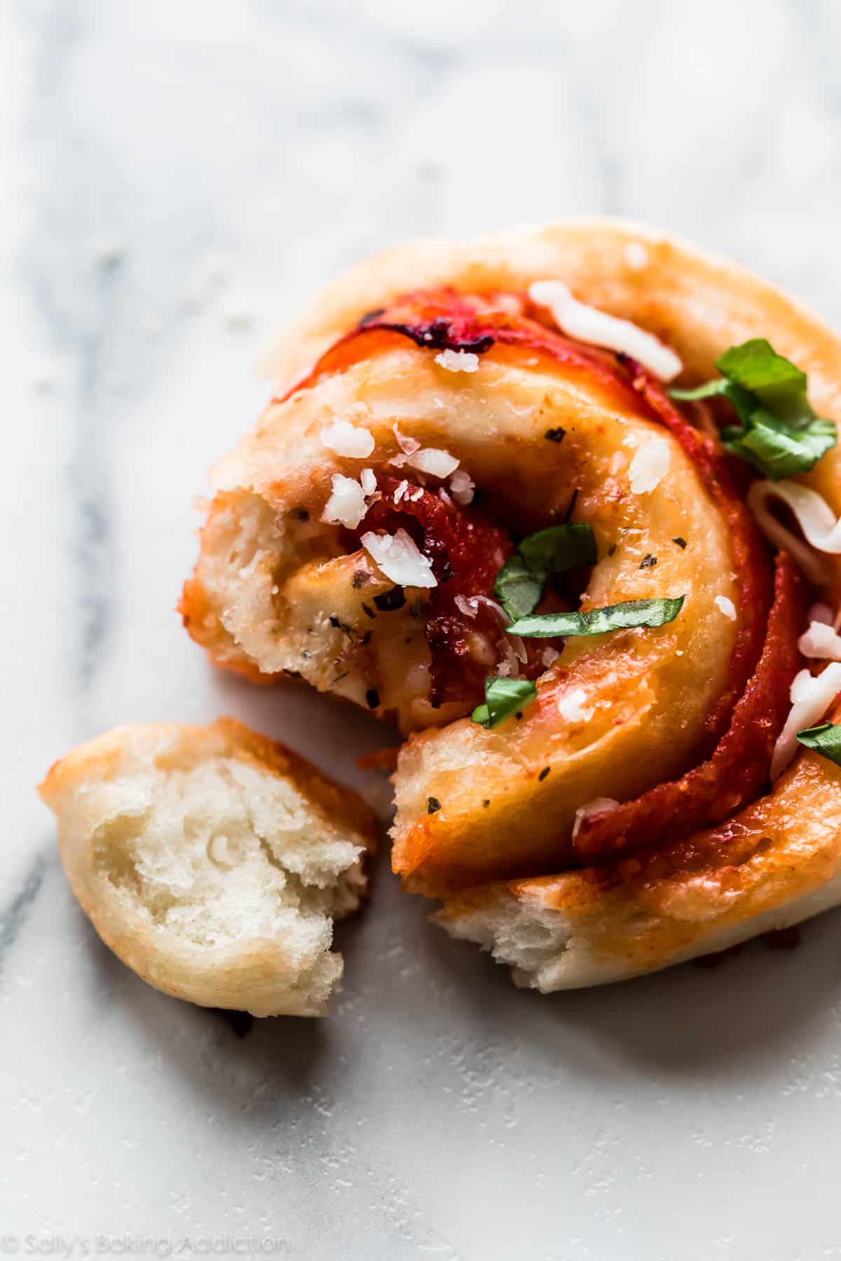 Pepperoni pizza roll