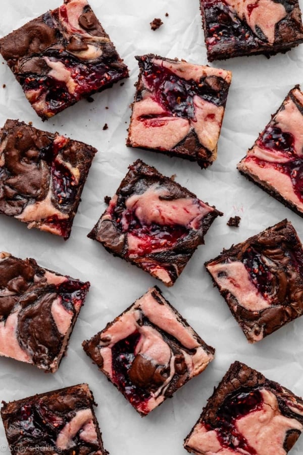 raspberry cheesecake brownies.