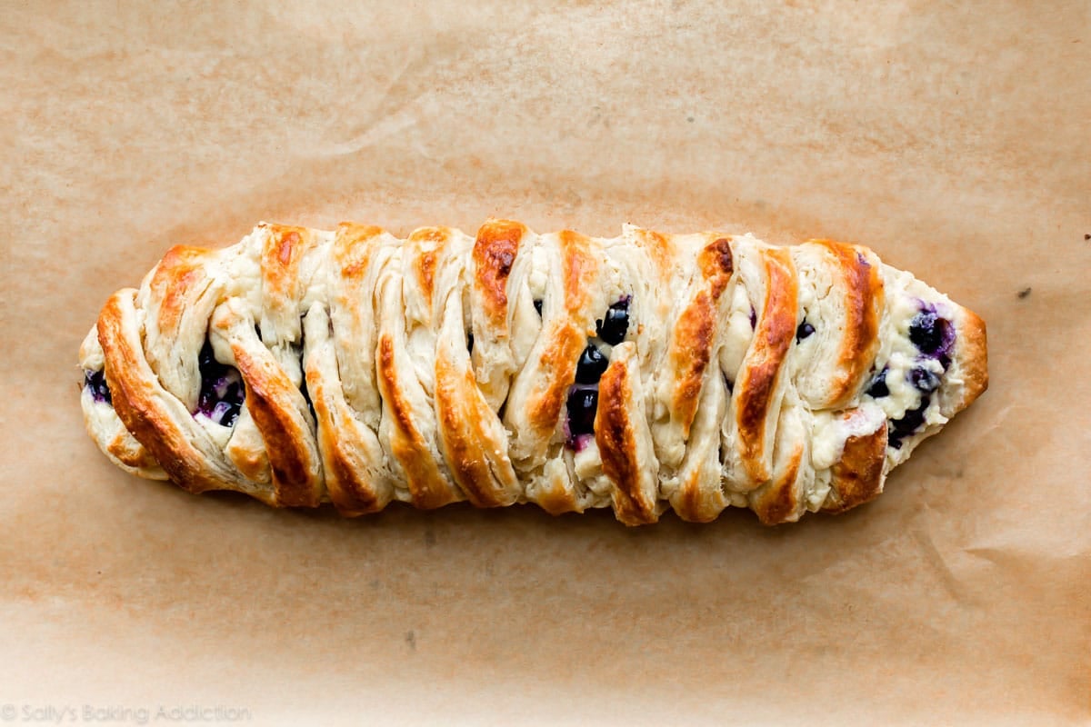 pastry braid after baking