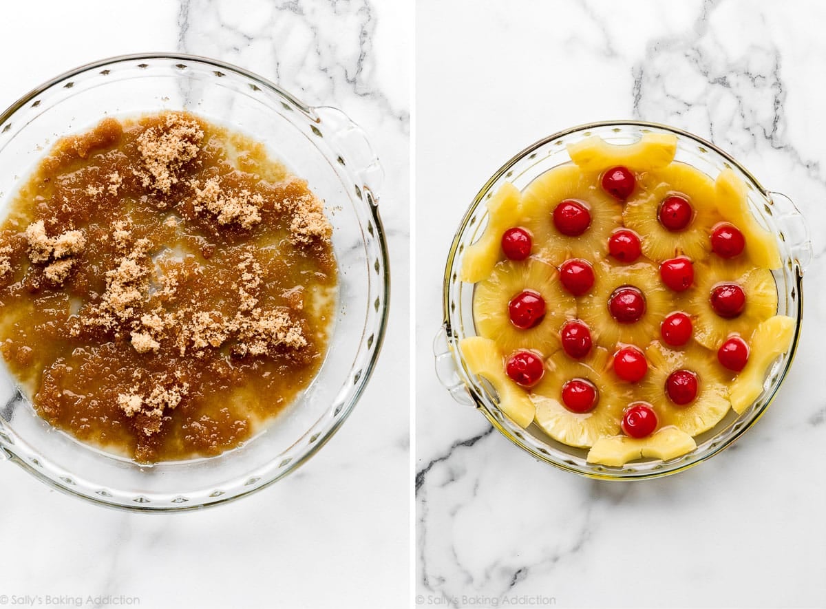 brown sugar pineapple upside down cake topping