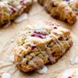 Strawberry lemon poppy seed scones