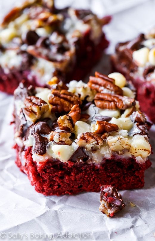 red velvet seven layer bars
