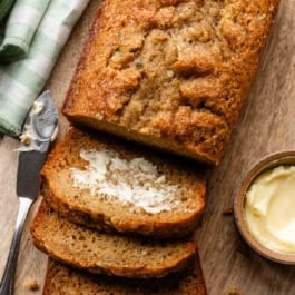greek yogurt zucchini bread loaf.