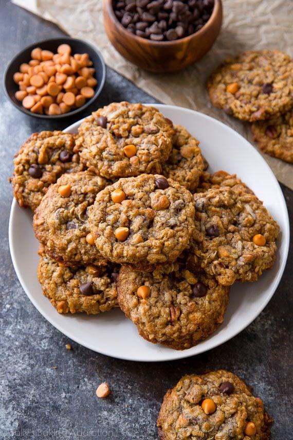 magic 5 oatmeal cookies on a white plate