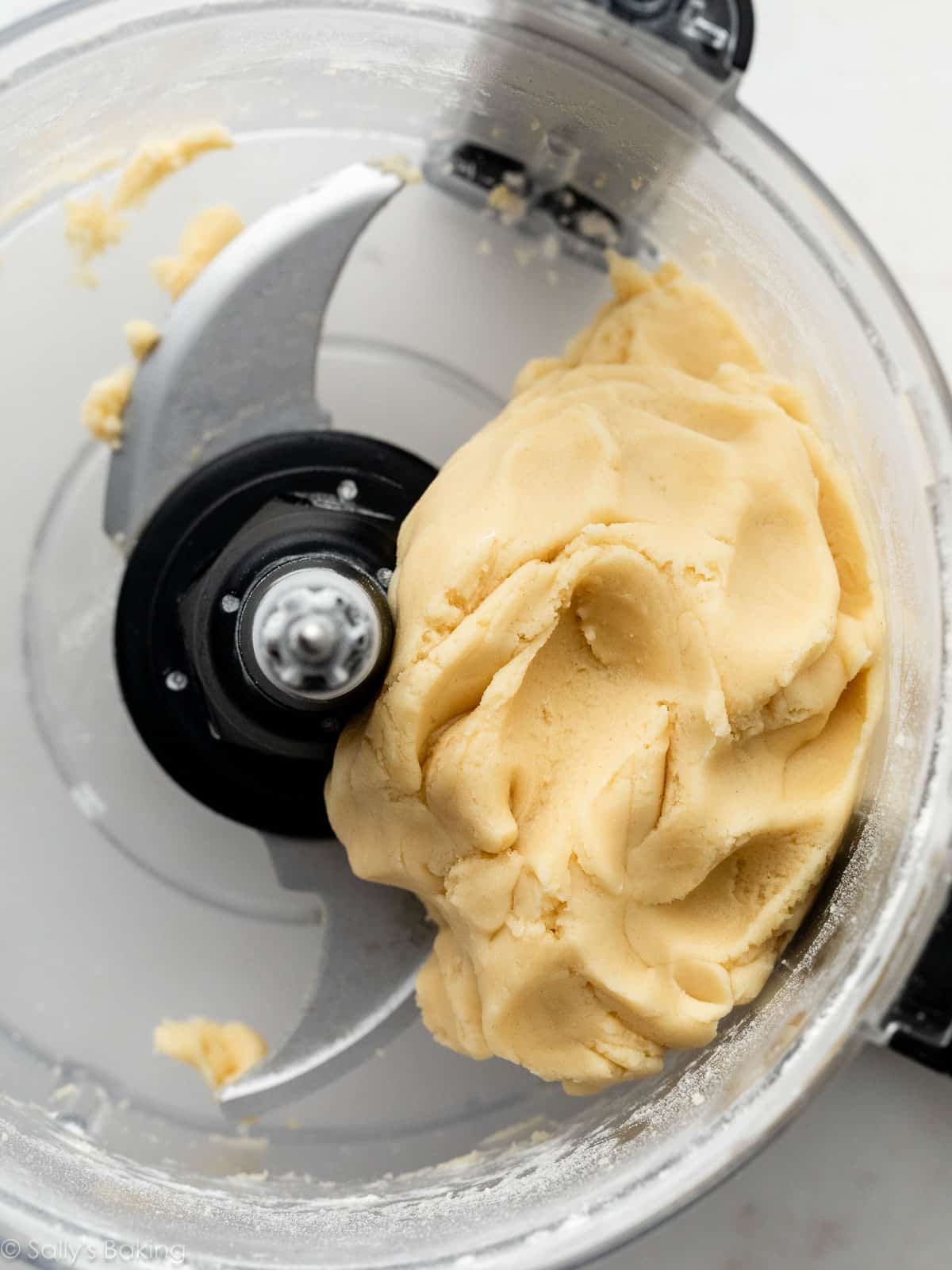 crust mixture in food processor.