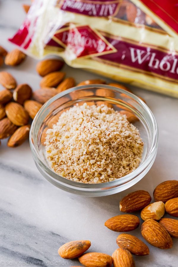 almond meal in a glass bowl