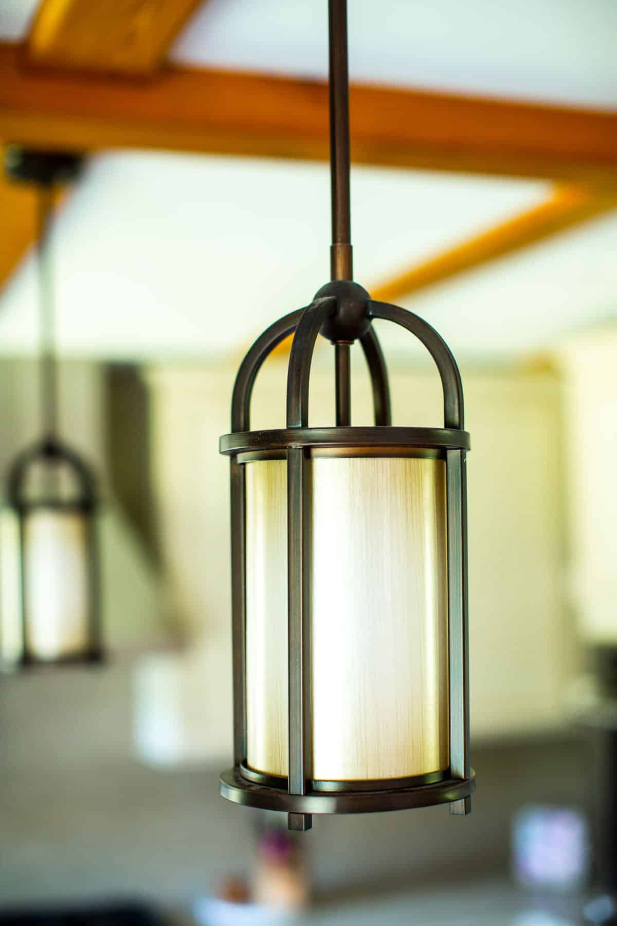 lights over the island in the kitchen