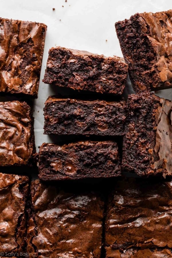 homemade brownies.