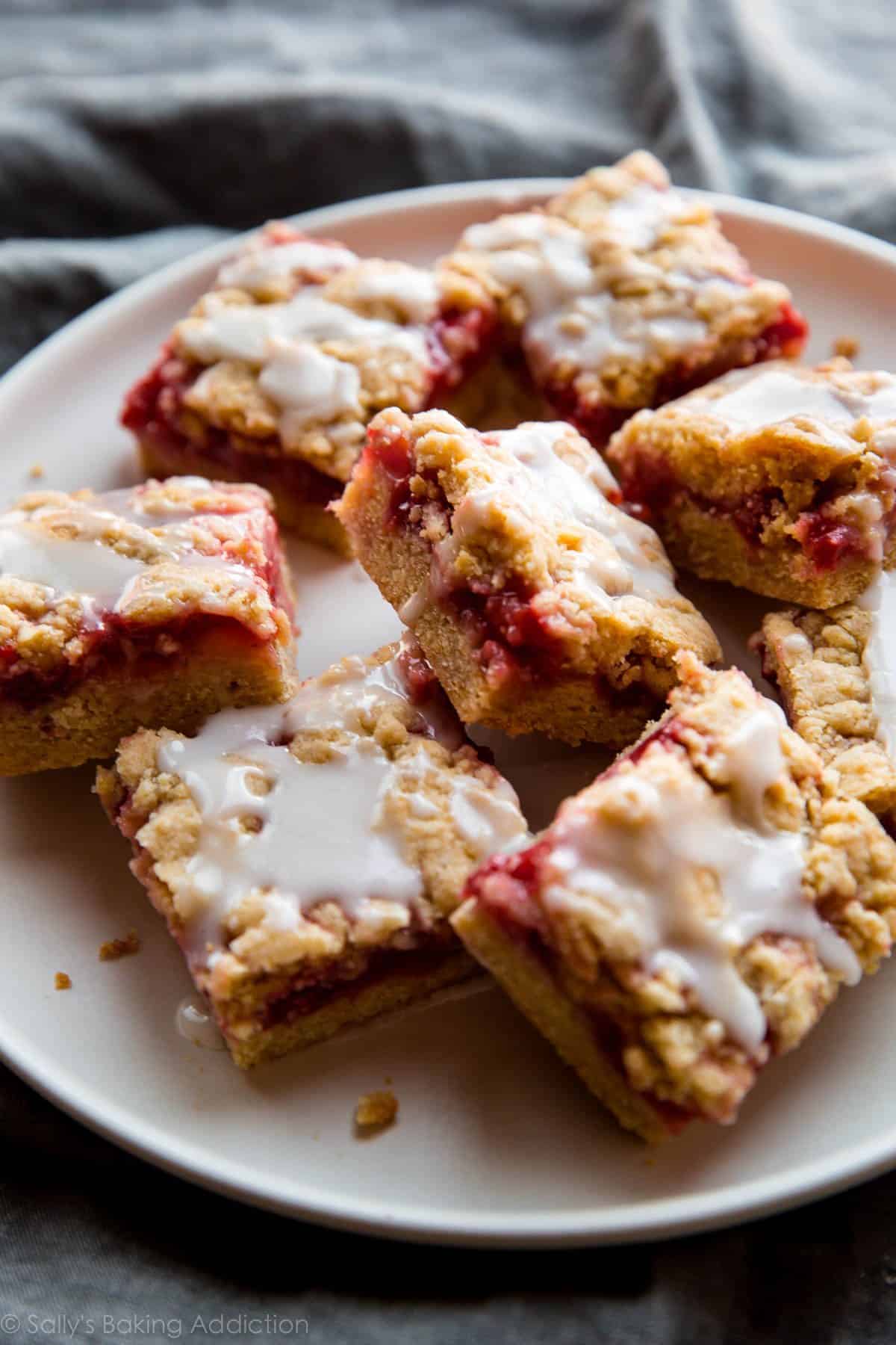 lemon strawberry crumb bars