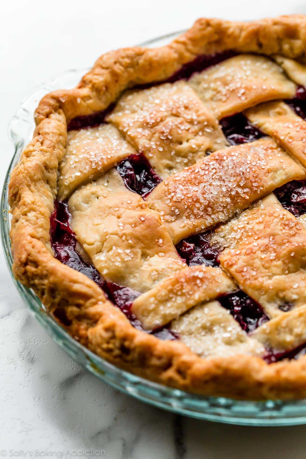 cherry pie with lattice pie crust