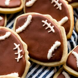 football sugar cookies