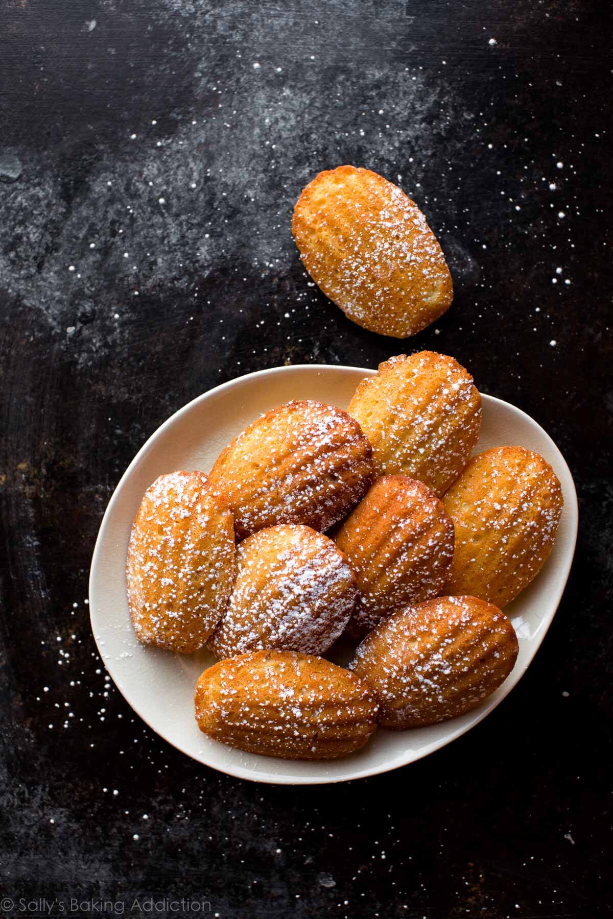 madeleines on a white plate