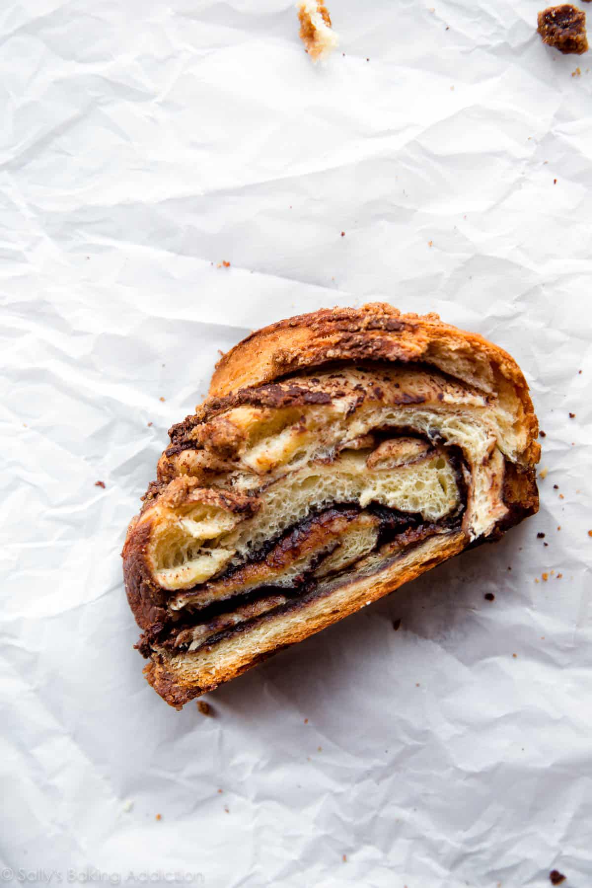 slice of Nutella babka