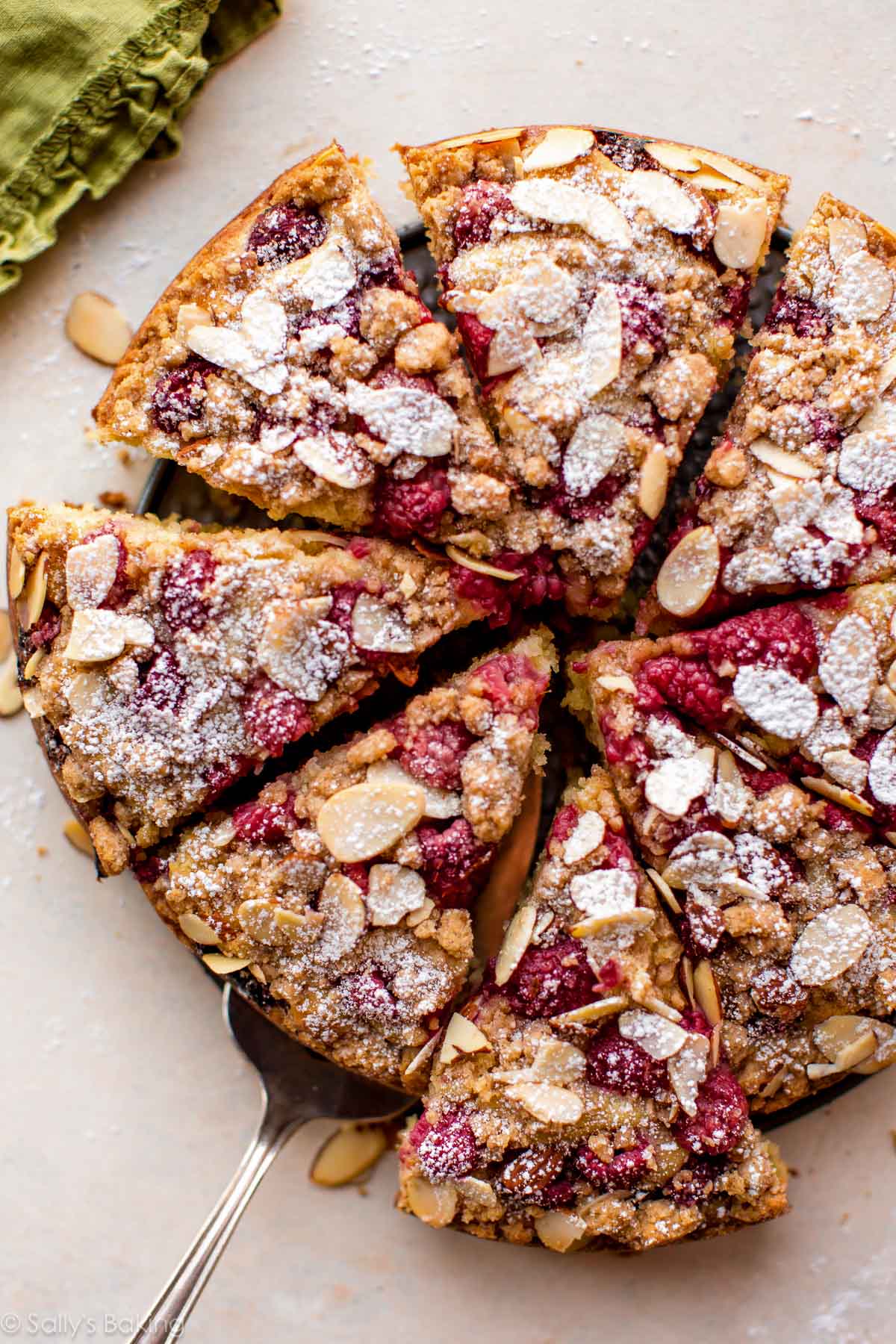 raspberry almond crumb coffee cake.