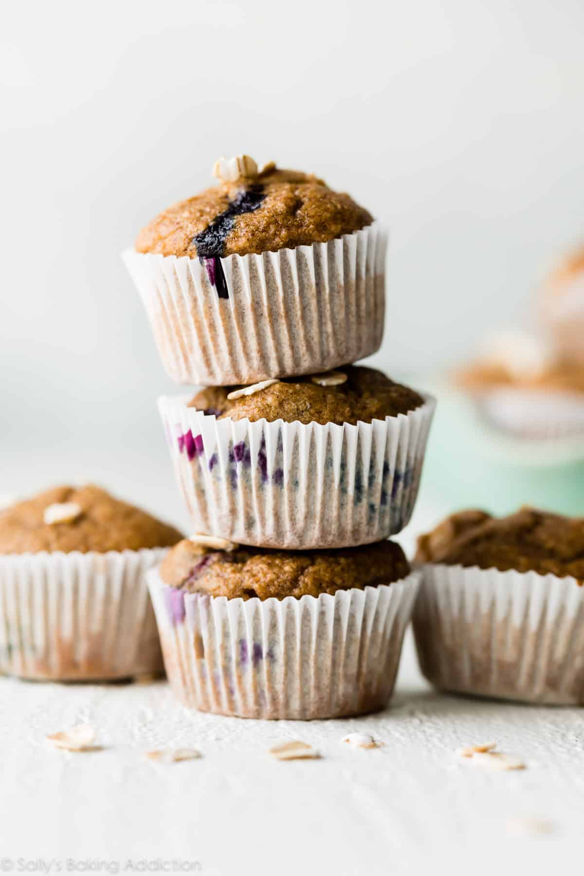 stack of mini muffins