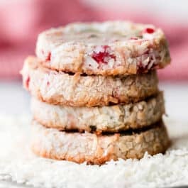 stack of Santa's whiskers cookies