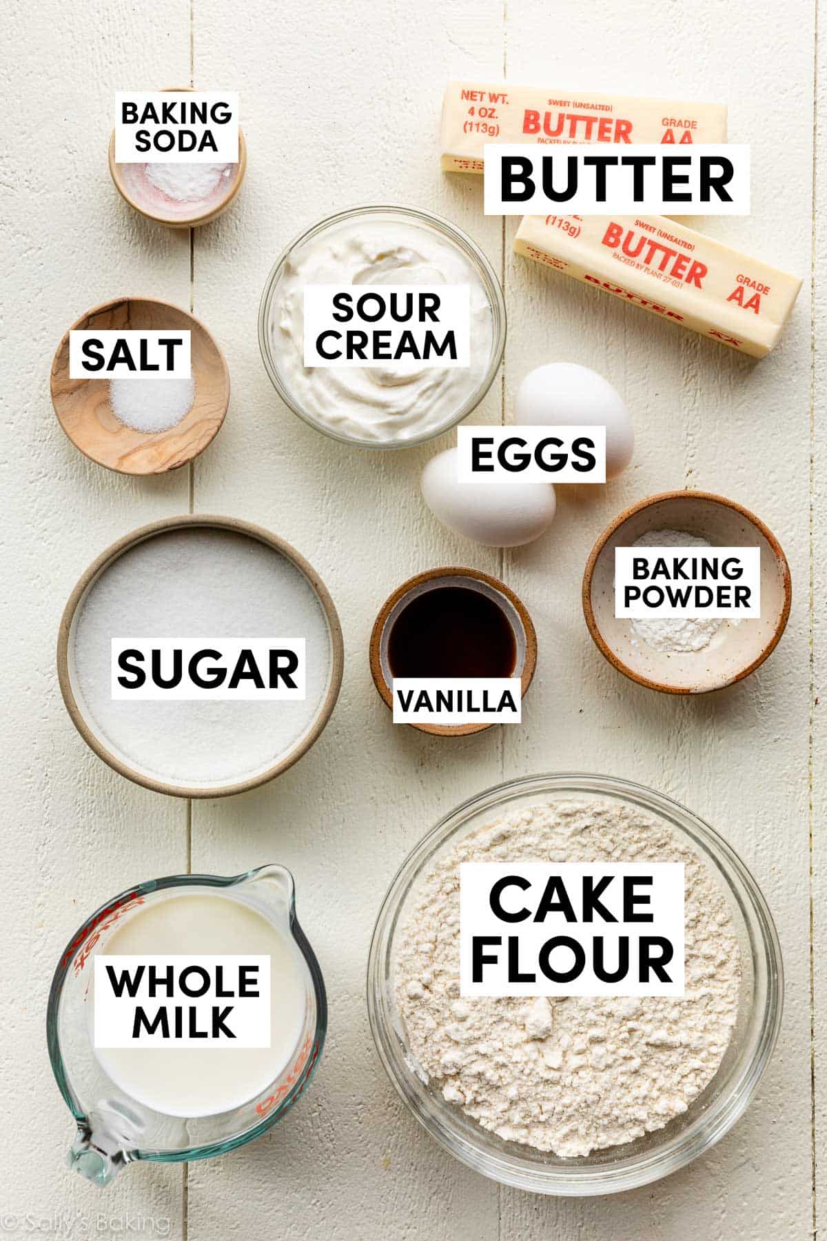 various ingredients in bowls.