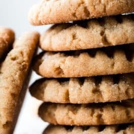 stack of peanut butter cookies