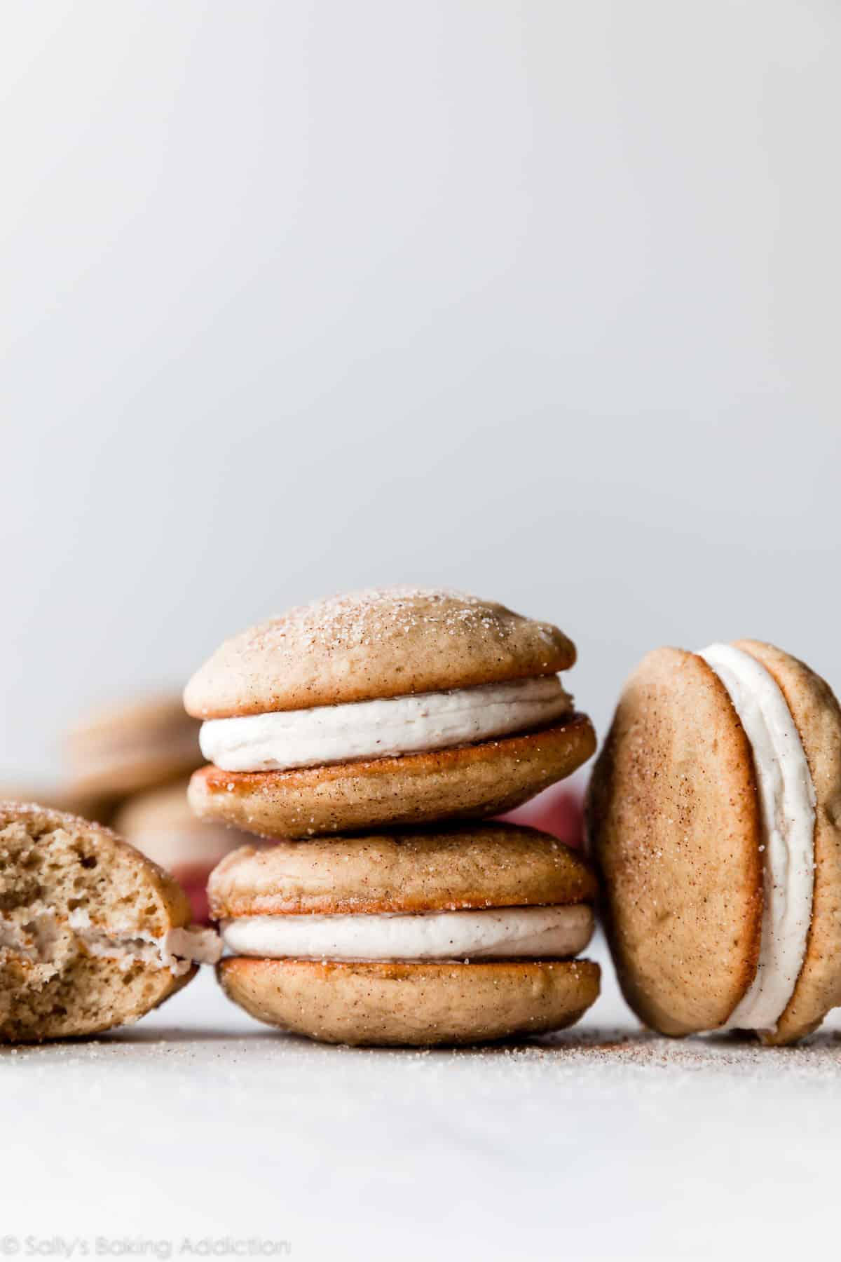 stack of apple cinnamon spice whoopie pies