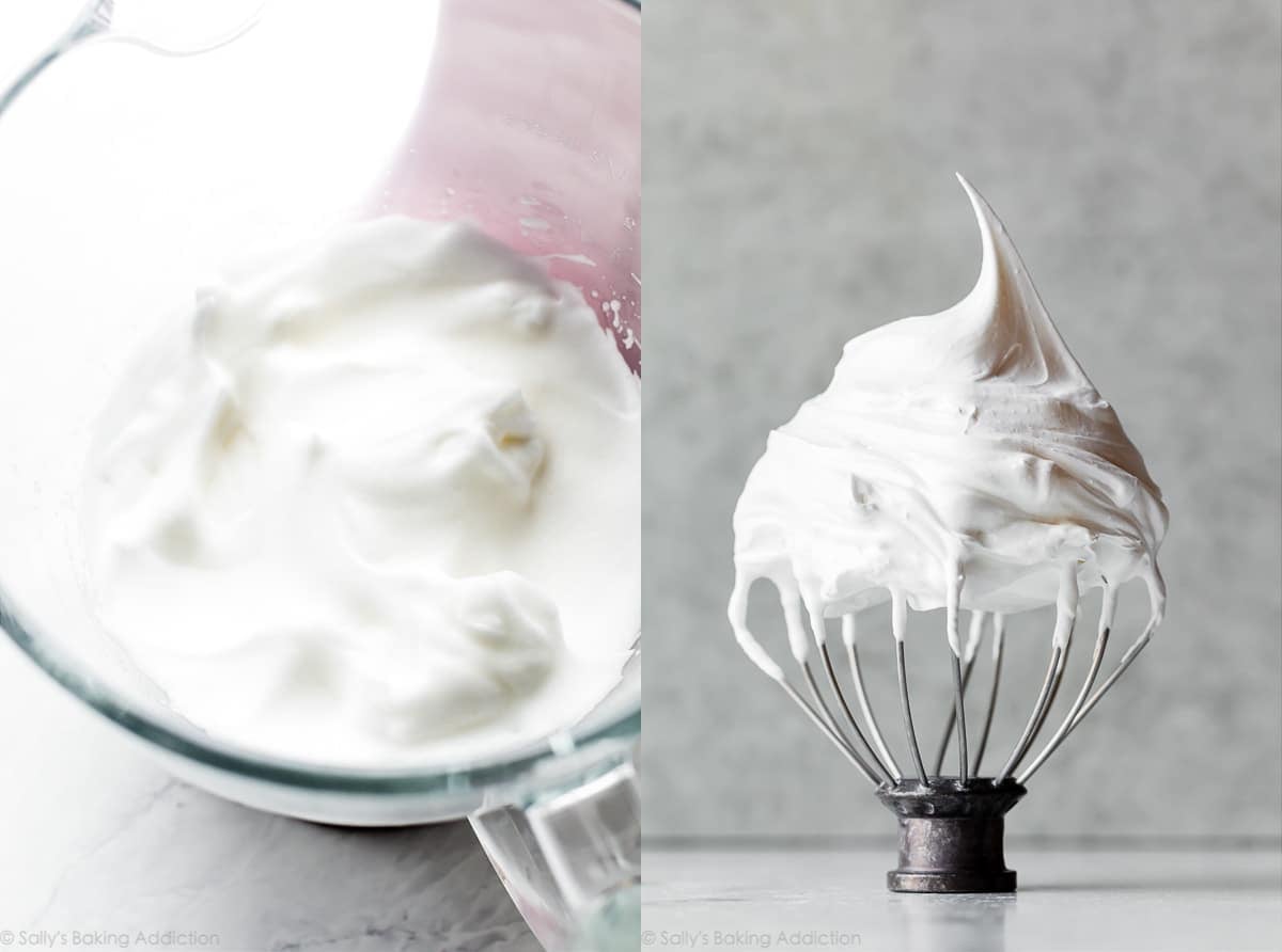 beaten egg whites for meringue cookies
