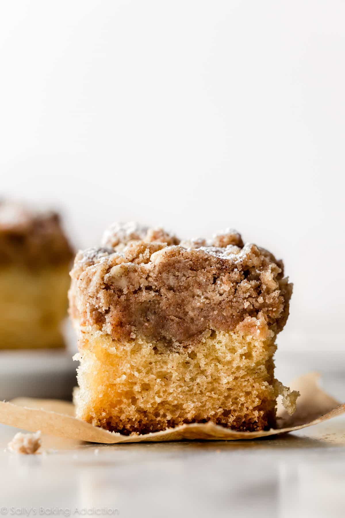 piece of New York-style crumb cake