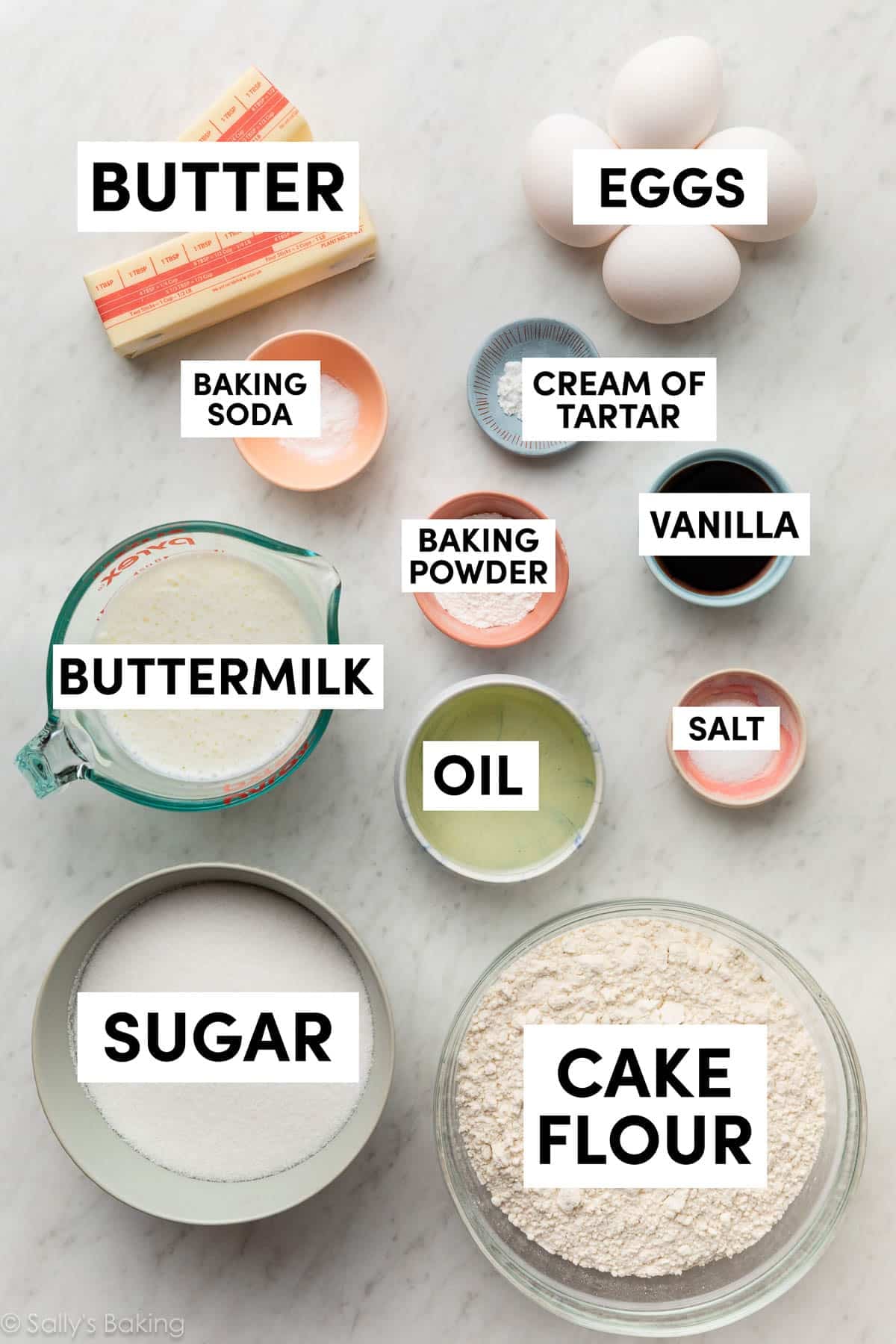 various ingredients in bowls.