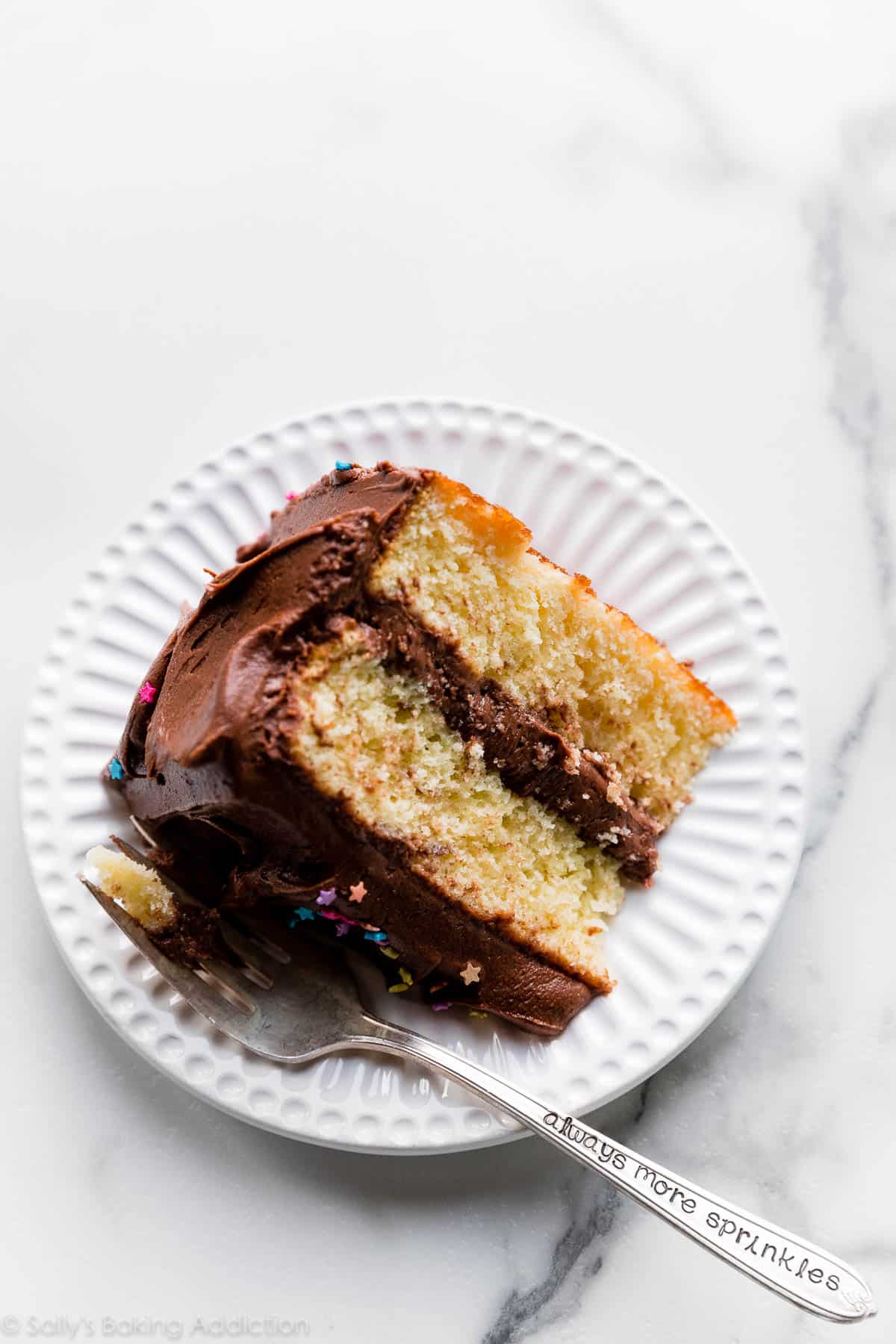 slice of yellow cake