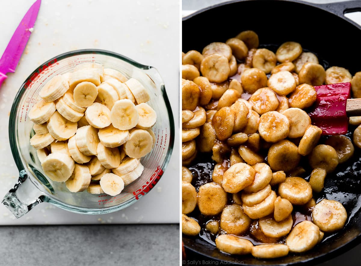 caramelizing bananas
