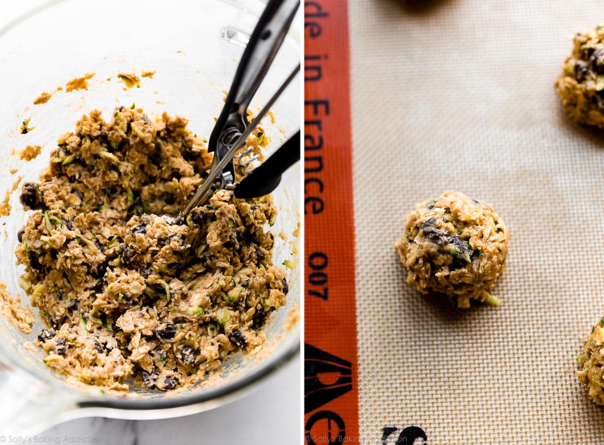 zucchini oatmeal chocolate chip cookie dough