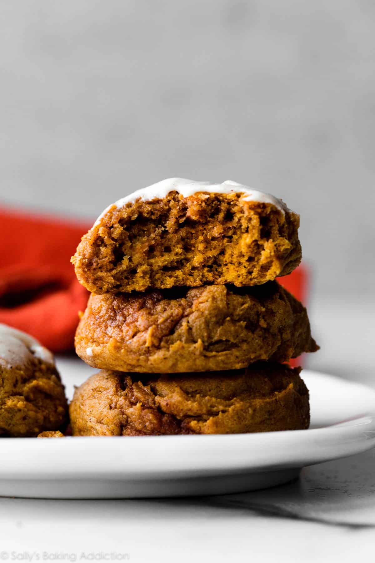 stack of pumpkin cookies