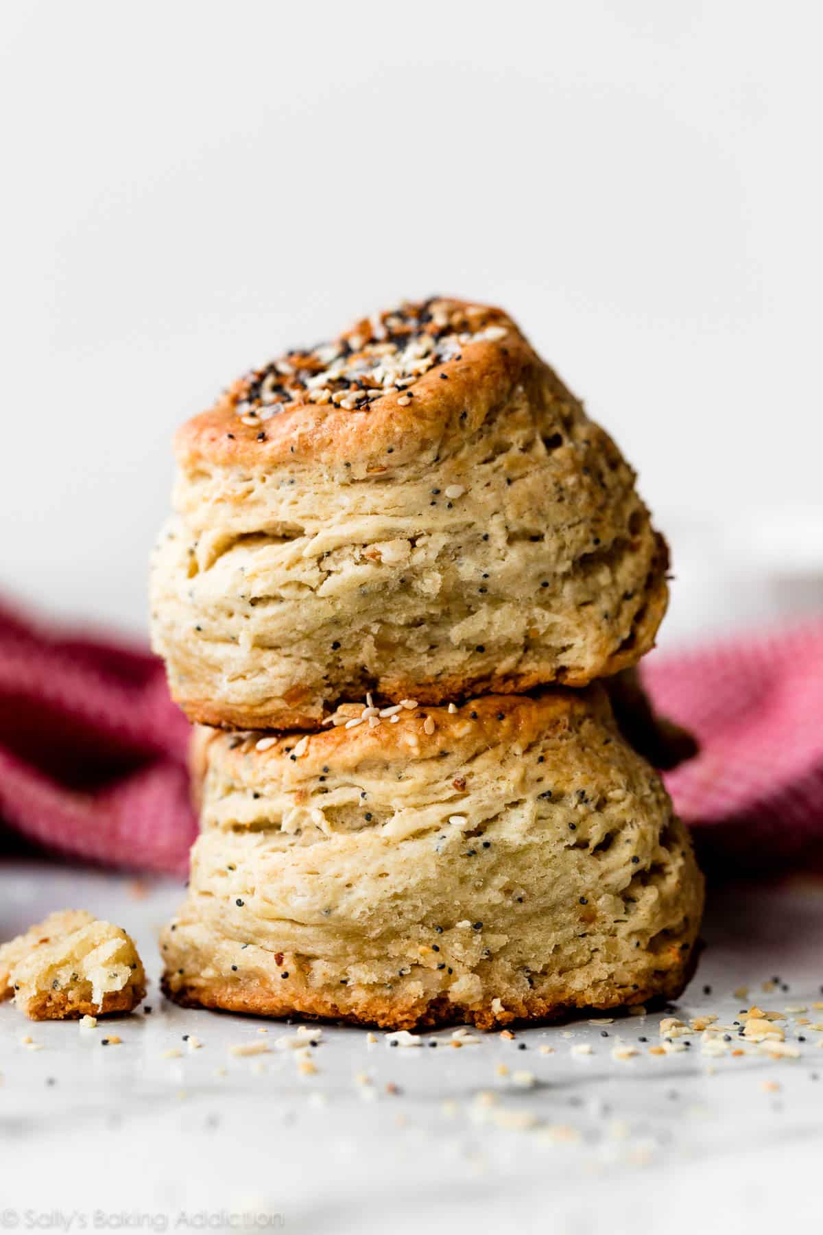 2 everything bagel cream cheese biscuits