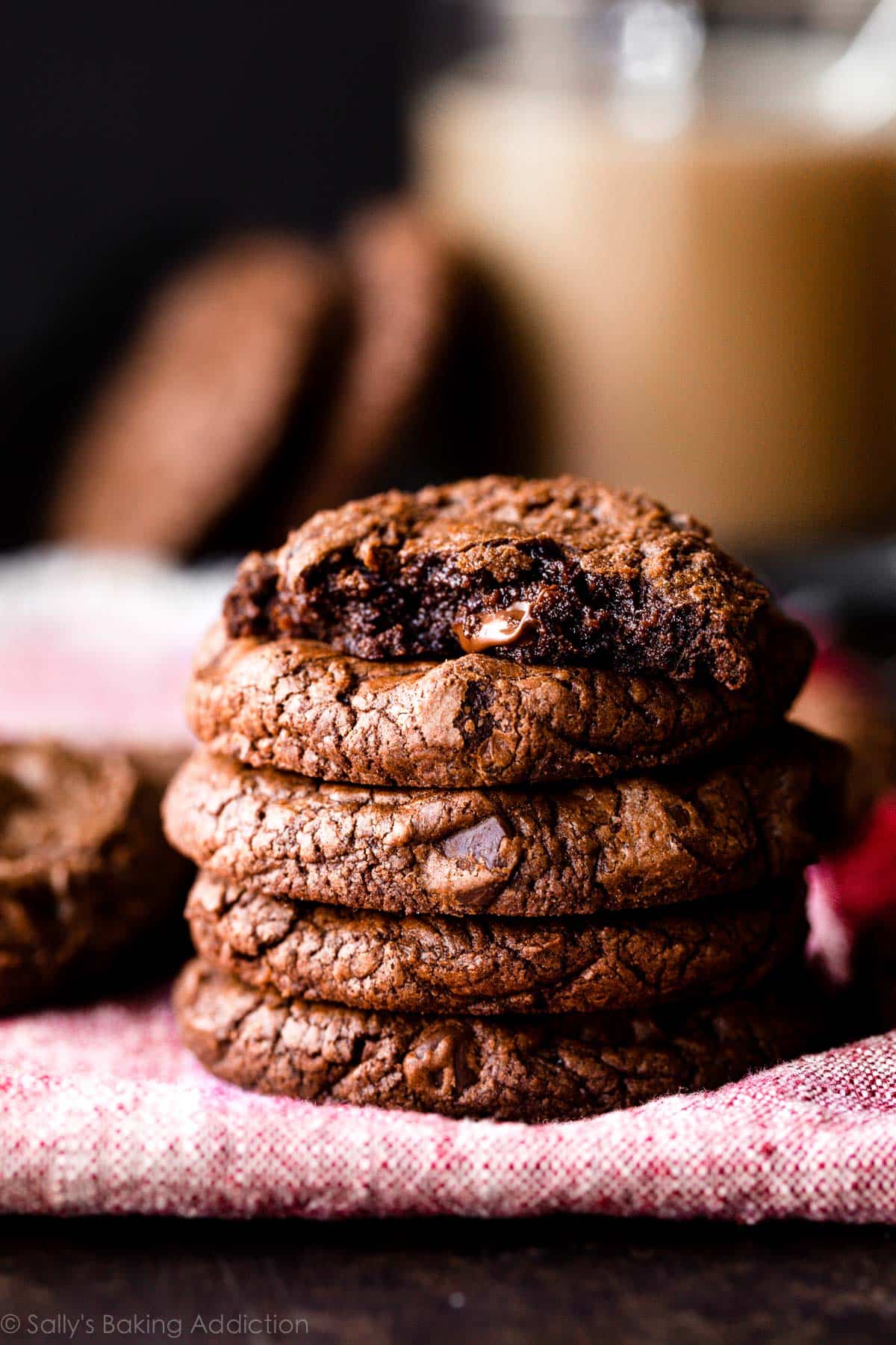 stack of brownie cookies