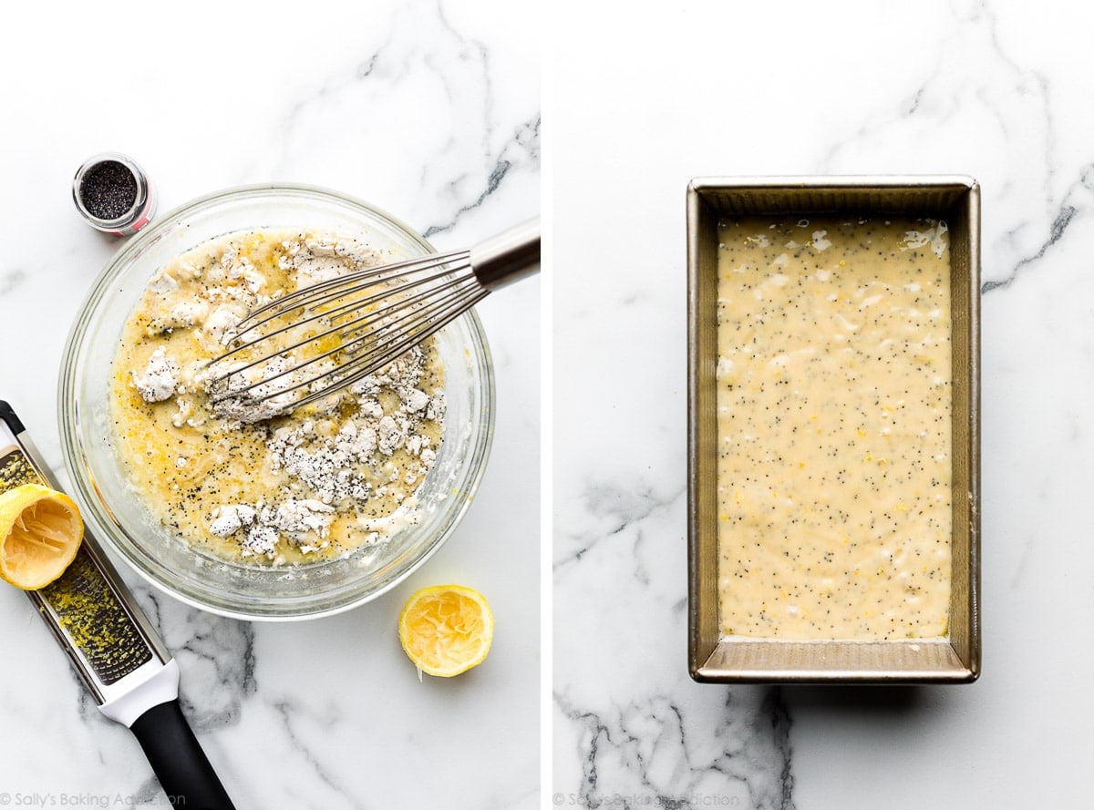 lemon poppy seed bread batter