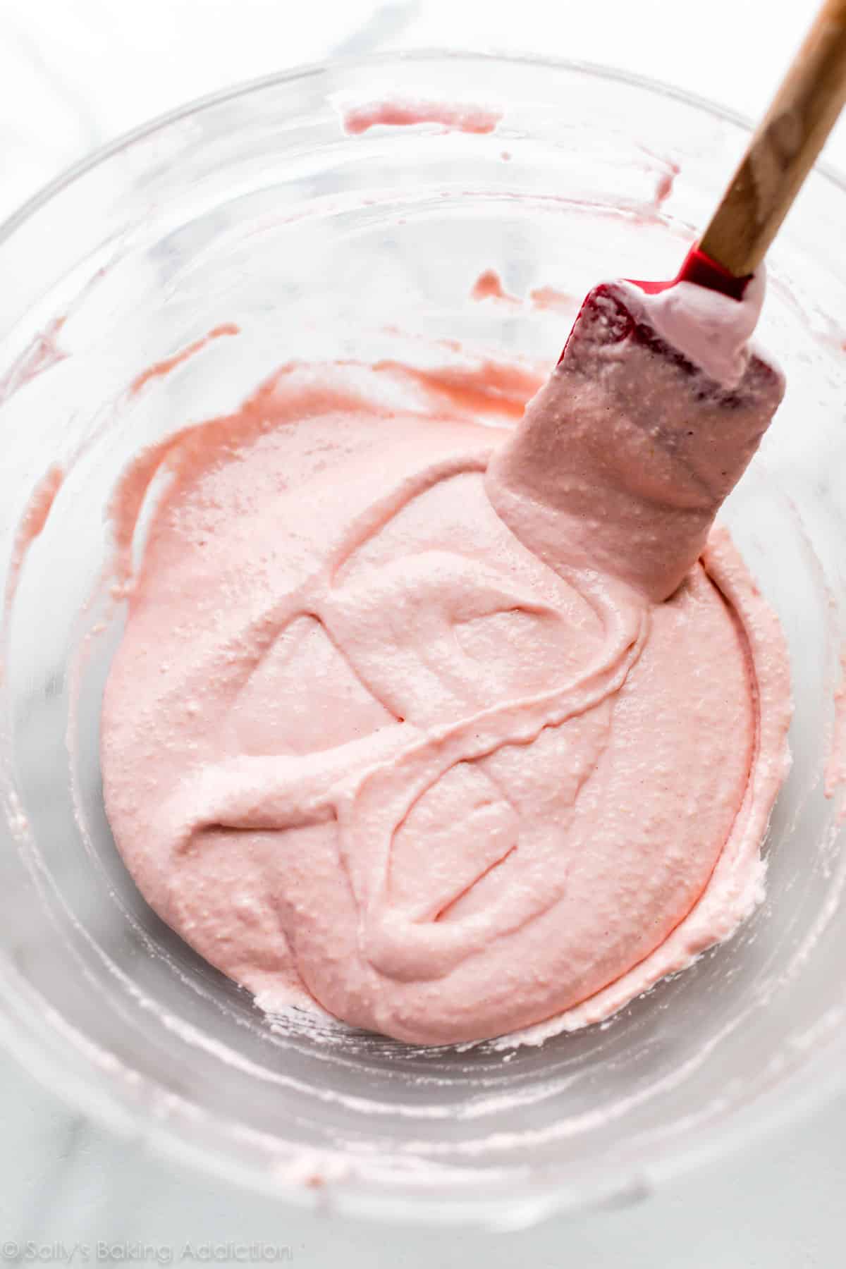 finished macaron batter after the macaronage stage