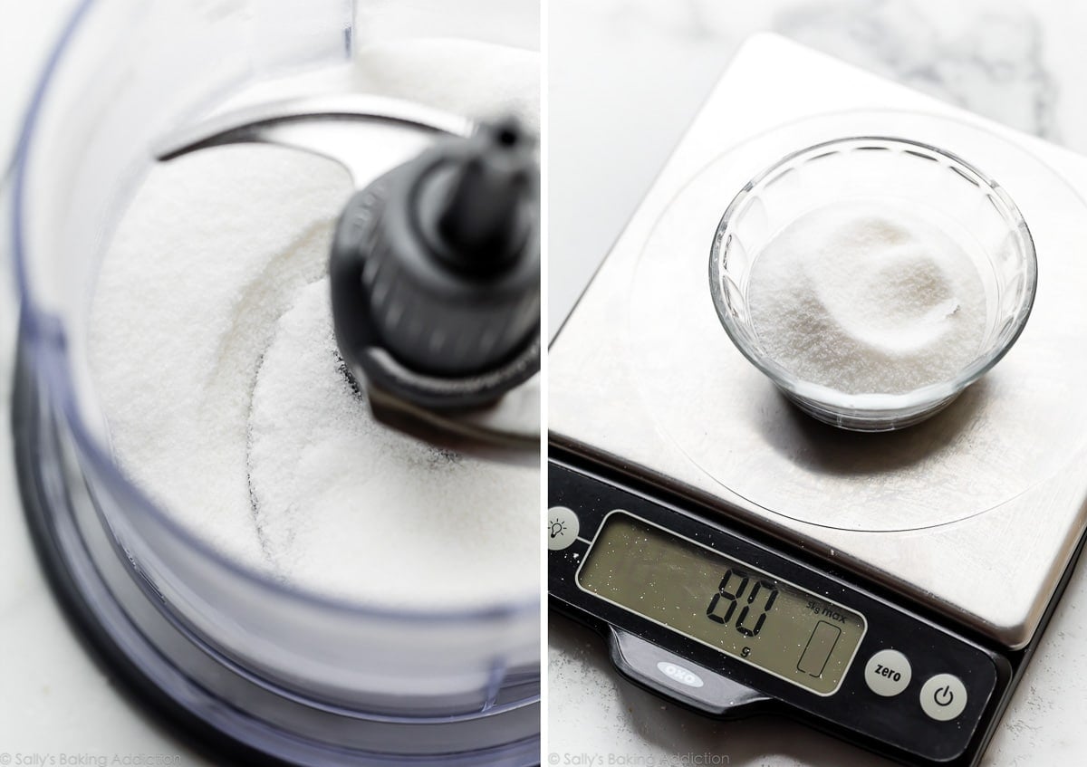 making superfine sugar with food processor