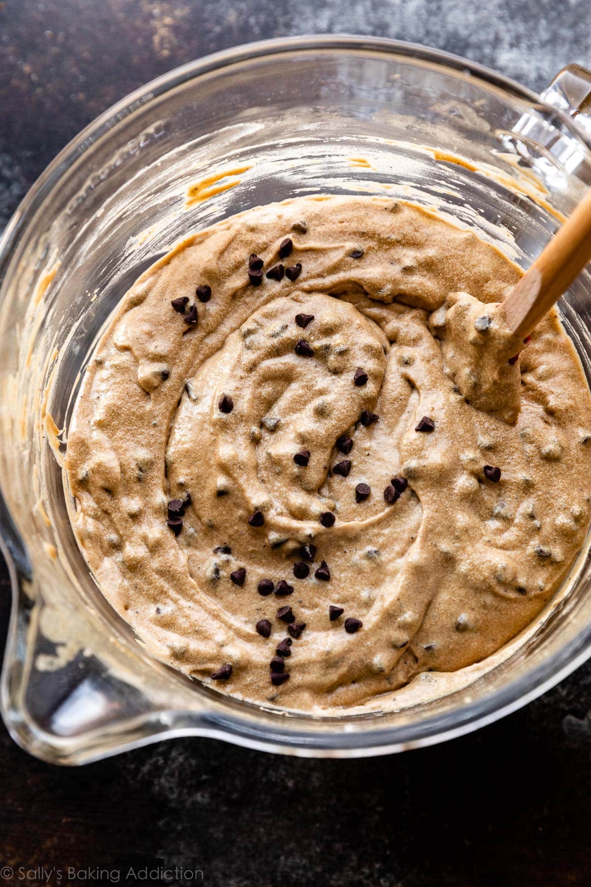 espresso chocolate chip cake batter