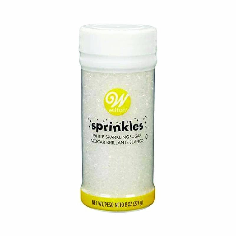 white sparkling sprinkles