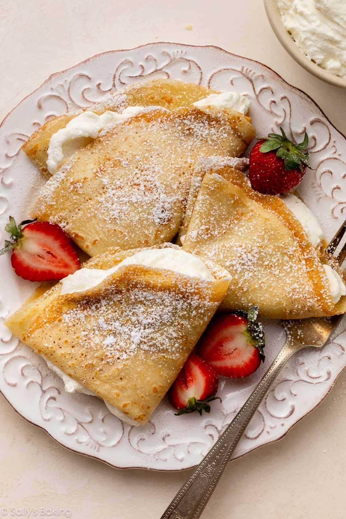 homemade crepes.