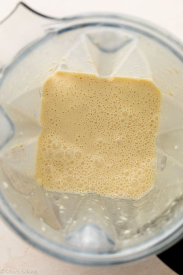 batter in blender.